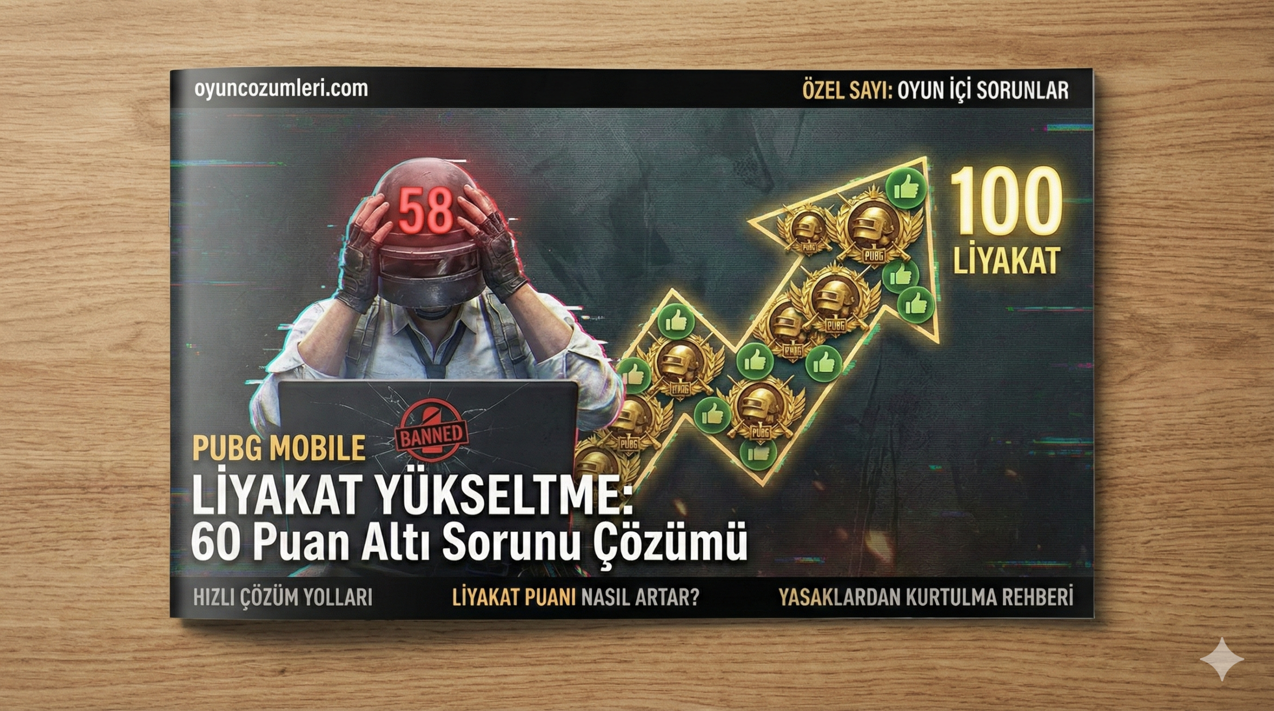 PUBG Mobile Liyakat Yükseltme için oluşturulmuş görsel