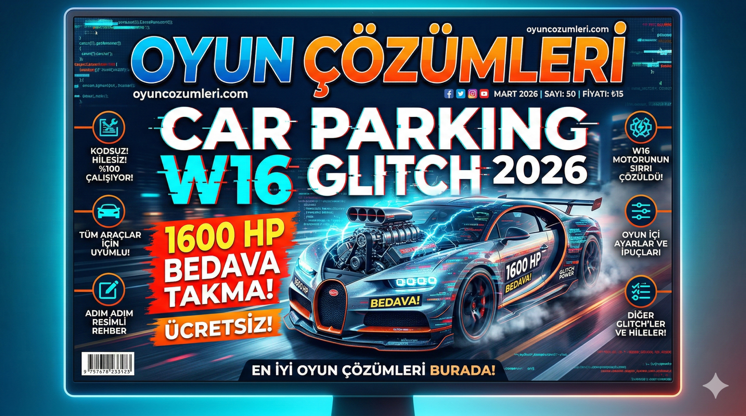 Car Parking'de 1600 HP motor almak için para mı biriktiriyorsunuz? Oysa bedava takmanın bir yolu var! 2026 güncel W16 motor glitch yöntemini hemen uygulayın.