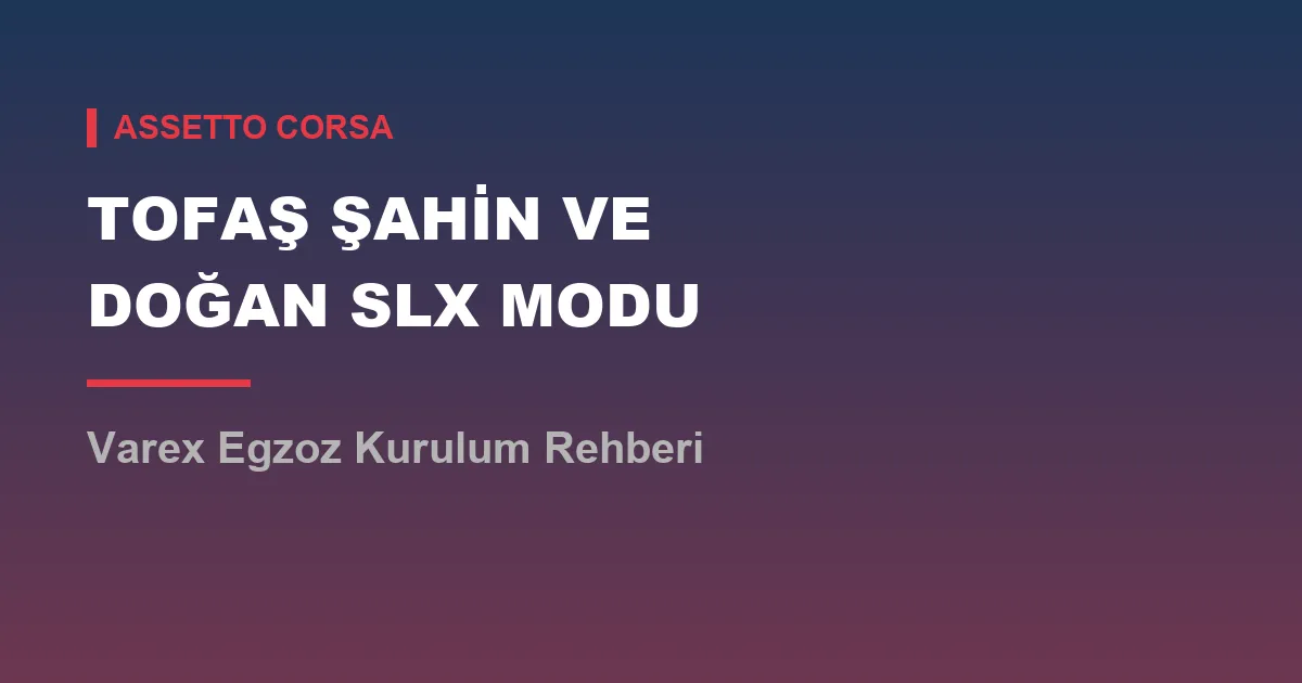 assetto corsa tofaş doğan slx