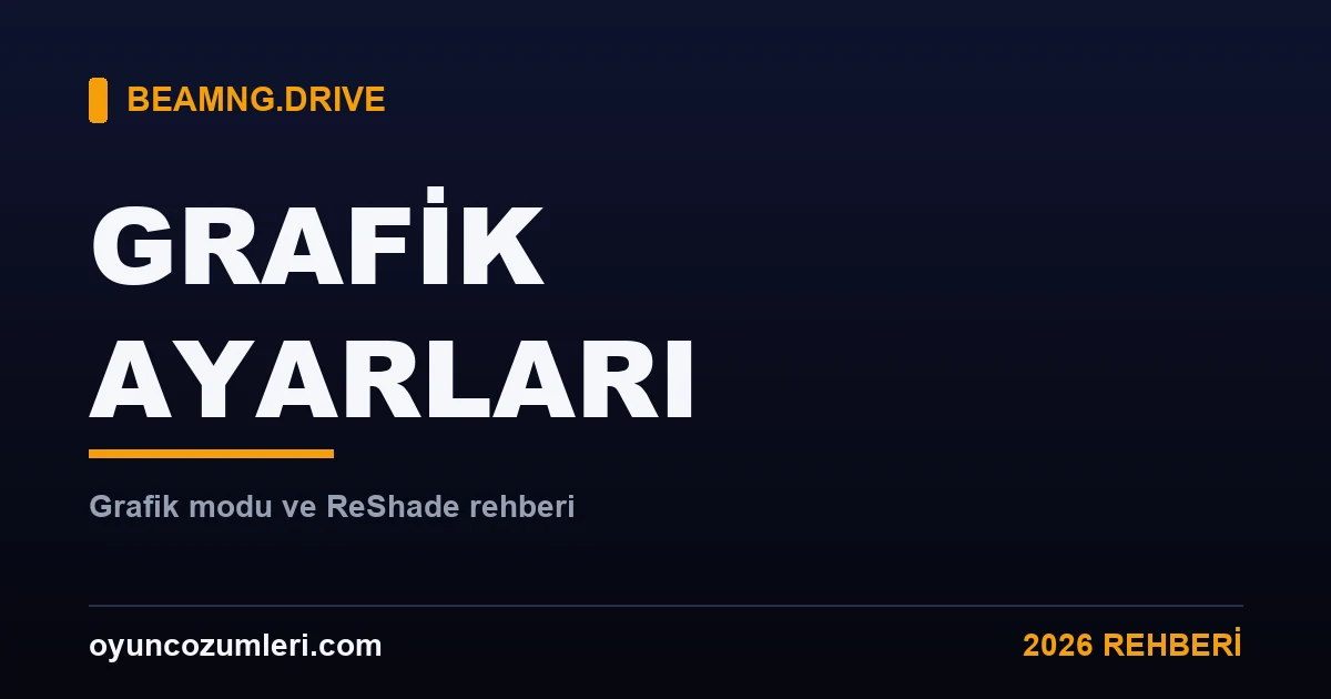 BeamNG grafik ayarları ve grafik modu rehberi kapak görseli