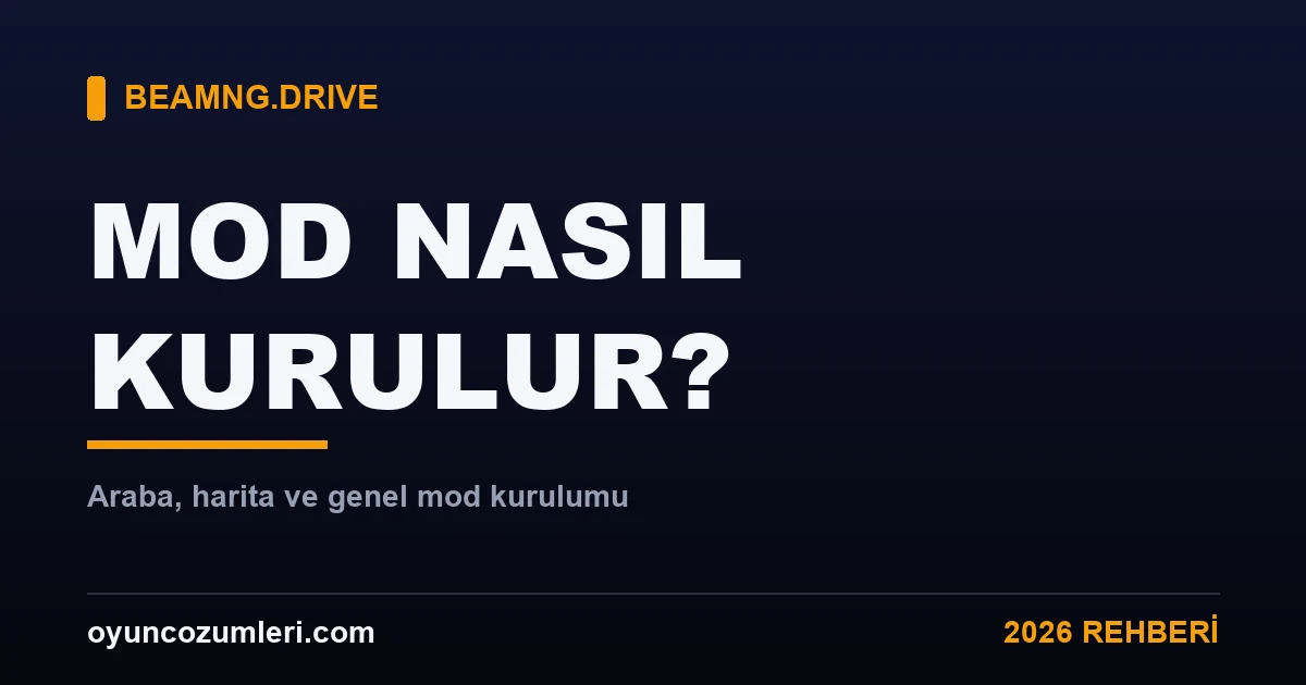 BeamNG mod kurulumu rehberi kapak görseli