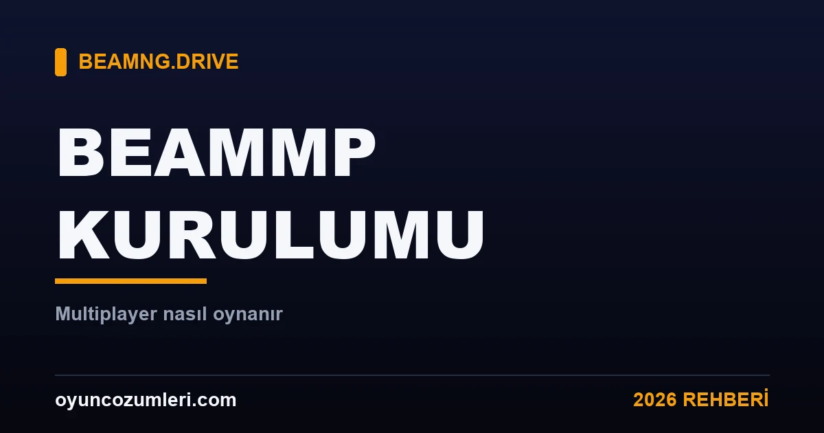 BeamNG multiplayer BeamMP kurulumu rehberi kapak görseli