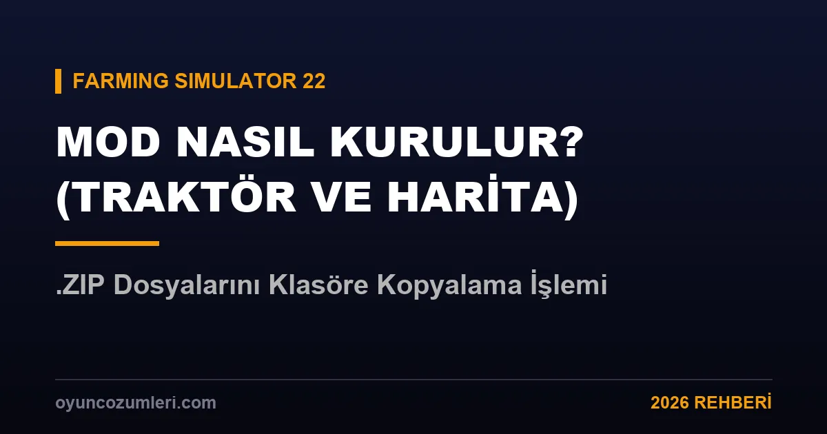 fs22 mod kurulumu