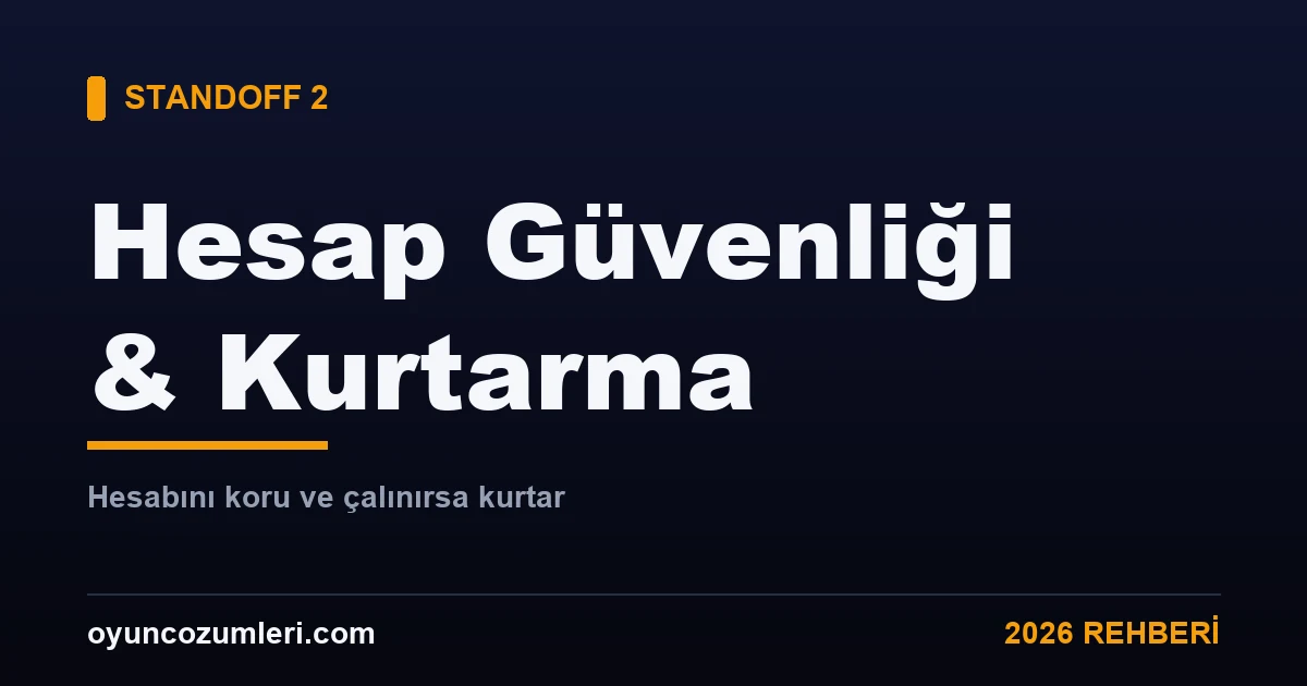 Standoff 2 hesap güvenliği ve kurtarma rehberi kapak görseli