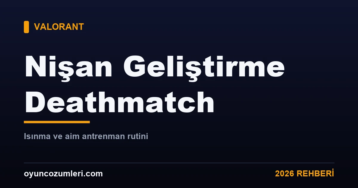 Valorant nişan geliştirme ve Deathmatch rehberi kapak görseli