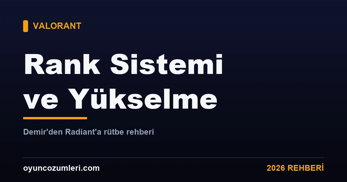 Valorant rank sistemi ve rütbe yükseltme rehberi kapak görseli