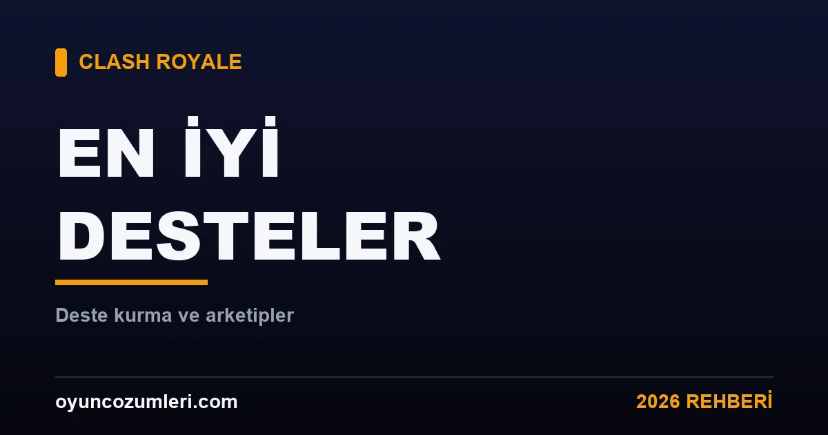 Clash Royale en iyi desteler rehberi kapak görseli