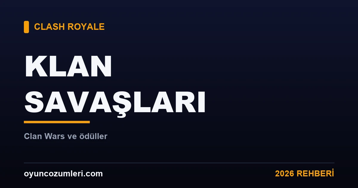 Clash Royale klan savaşları rehberi kapak görseli