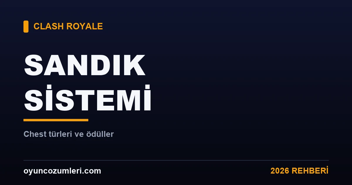 Clash Royale sandık sistemi rehberi kapak görseli