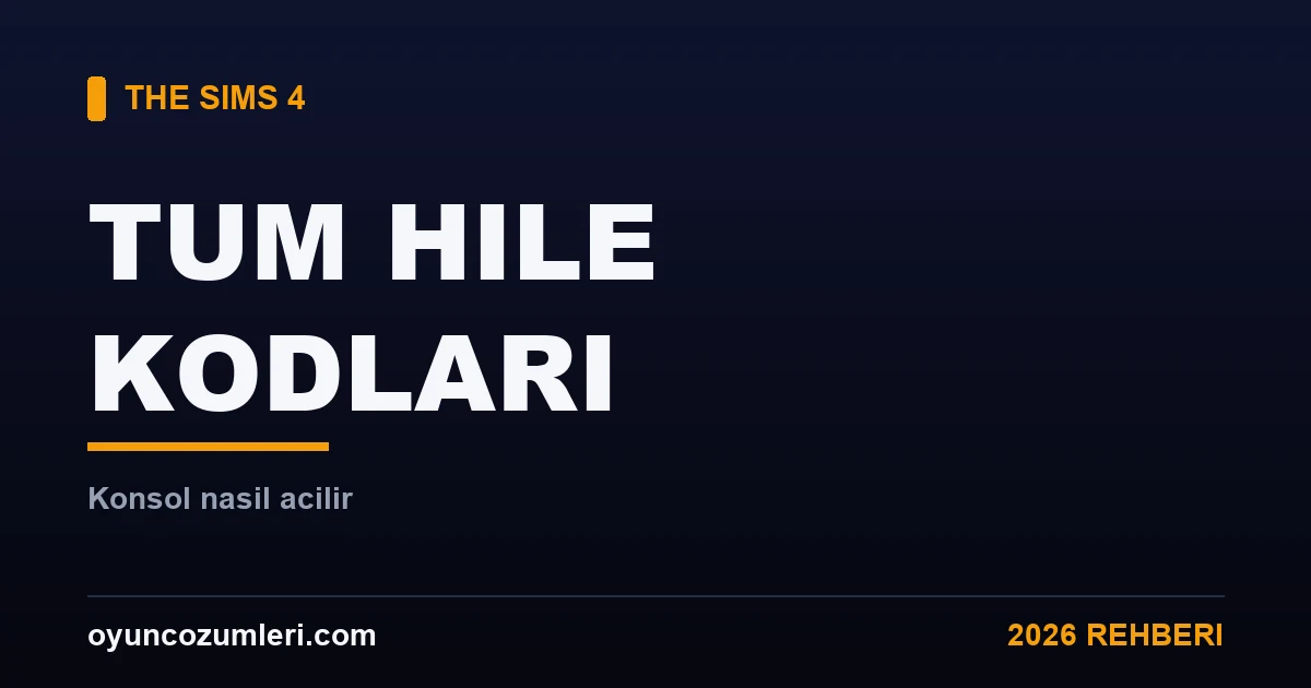 The Sims 4 Tüm Hile Kodları + Konsol Nasıl Açılır